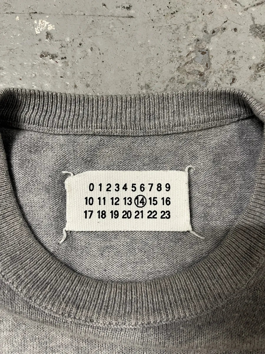 2000s Maison Martin Margiela Grey Signature Minimalist Sweater (M) mzGdFxy 5