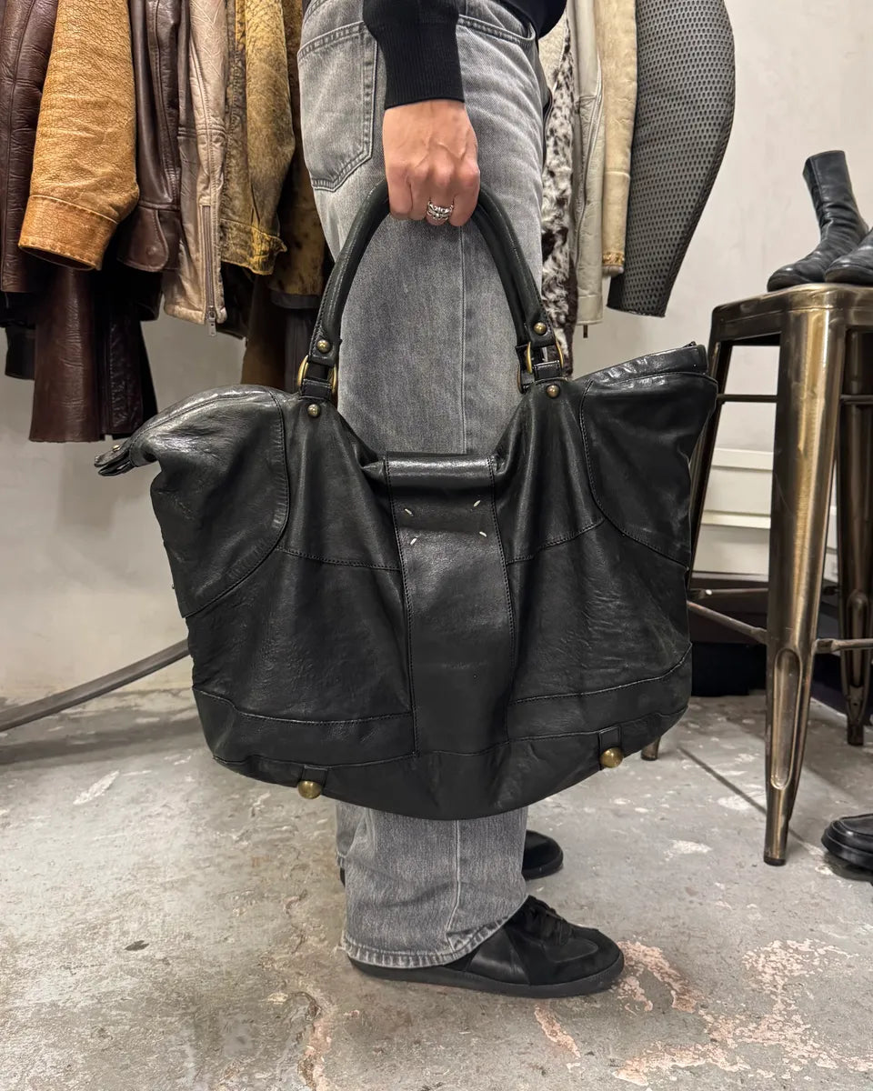 2000s Maison Martin Margiela Line 11 Large Black Handle Bag 2000s Maison Martin Margiela Line 11 Large Black Handle Bag