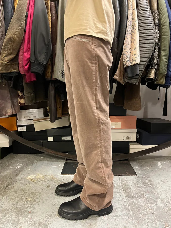 2000s Maison Martin Margiela MM6 Beige Velvet Pants EMEWqlj 4