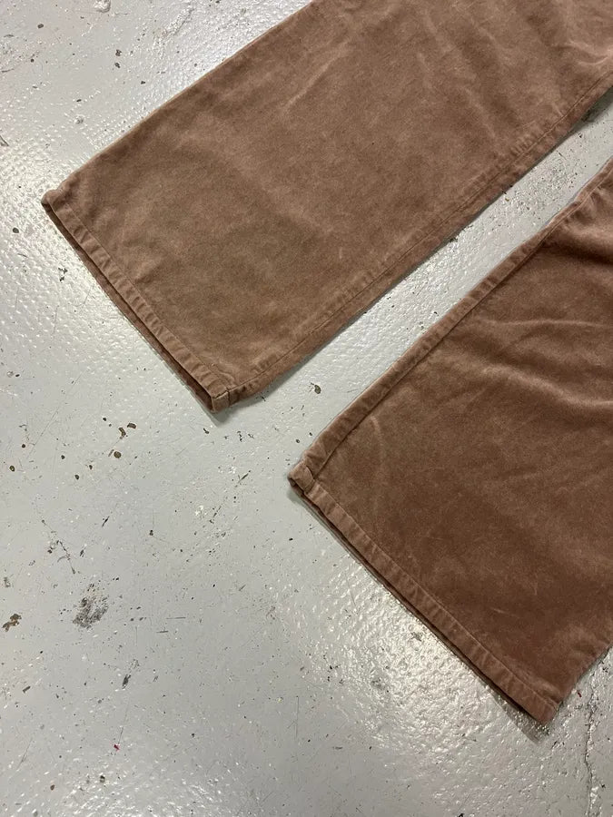 2000s Maison Martin Margiela MM6 Beige Velvet Pants EMEWqlj 6