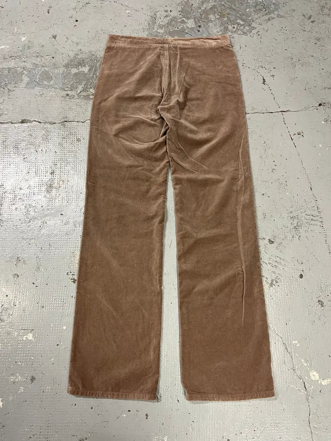 2000s Maison Martin Margiela MM6 Beige Velvet Pants EMEWqlj 7