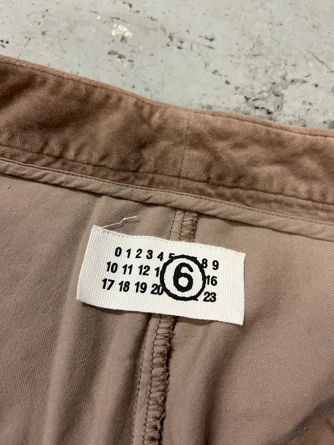 2000s Maison Martin Margiela MM6 Beige Velvet Pants EMEWqlj 9