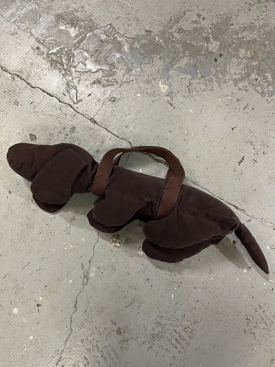 2000s Maison Martin Margiela MM6 Brown Dog Handle Bag (OS) RlivKcn 2