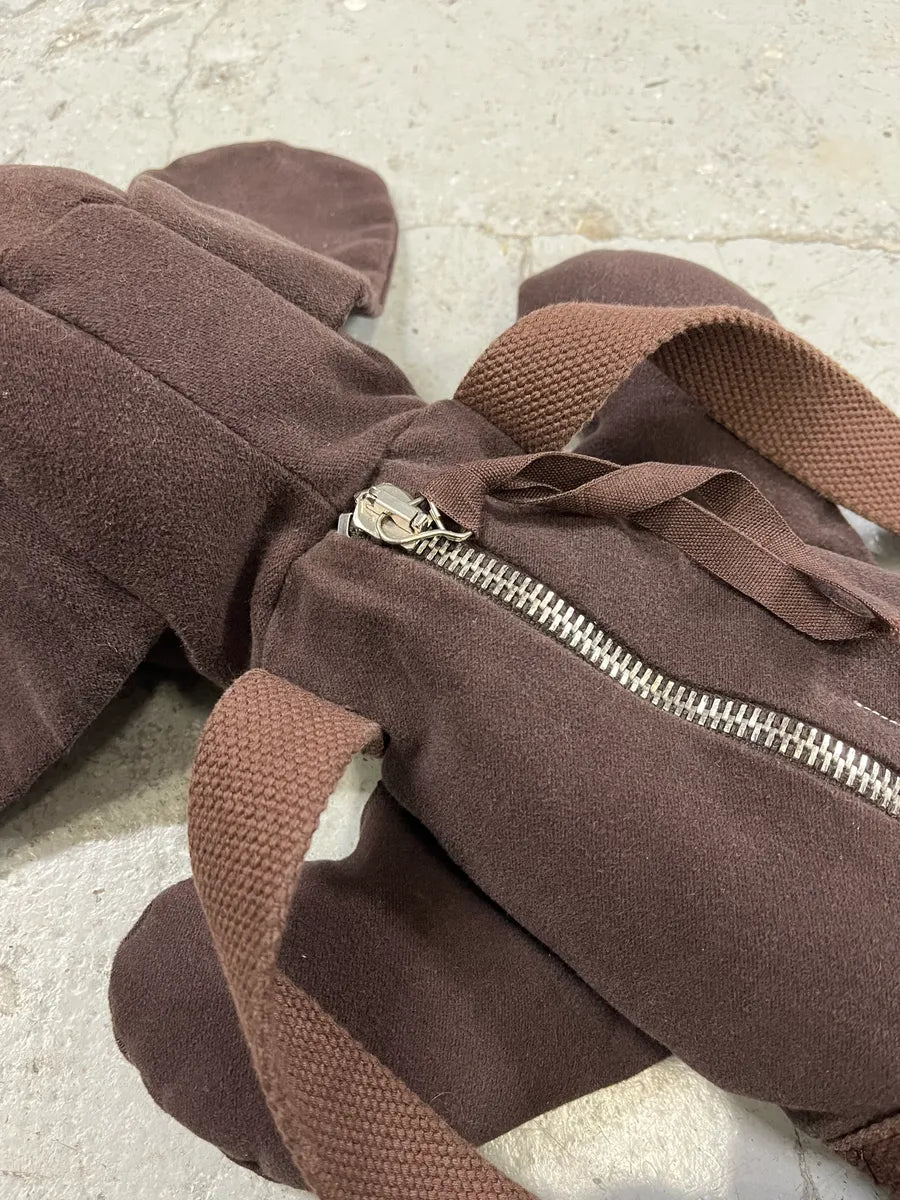 2000s Maison Martin Margiela MM6 Brown Dog Handle Bag (OS) RlivKcn 4