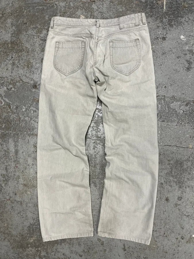 2000s Maison Martin Margiela White Signature Jeans sSFrisp 0