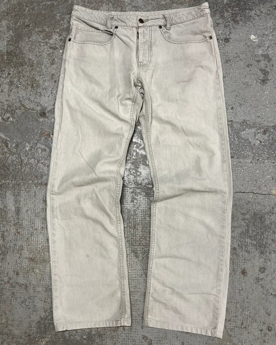 2000s Maison Martin Margiela White Signature Jeans sSFrisp 1