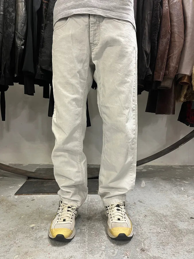 2000s Maison Martin Margiela White Signature Jeans sSFrisp 2