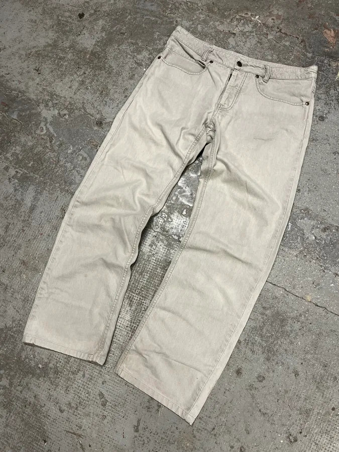 2000s Maison Martin Margiela White Signature Jeans sSFrisp 4