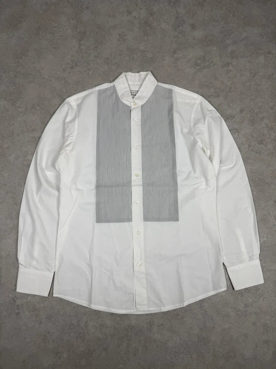 2000s Maison Martin Margiela White Stripped Signature Shirt vzuIDxS 3