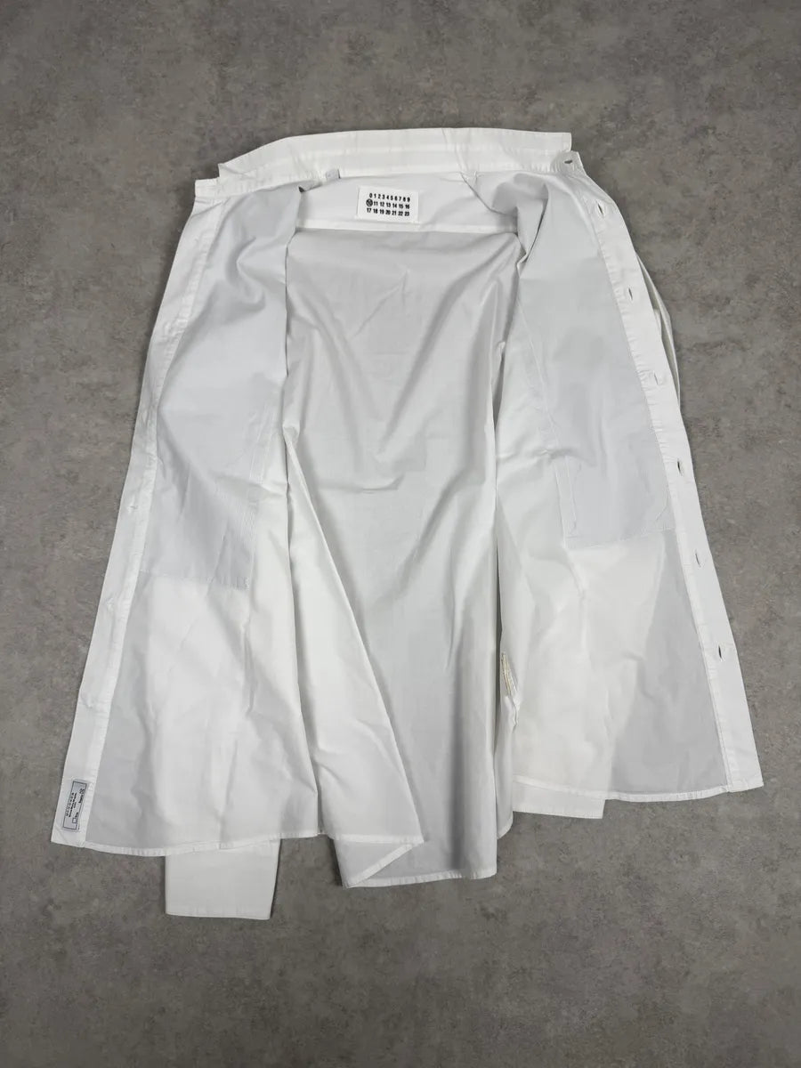 2000s Maison Martin Margiela White Stripped Signature Shirt vzuIDxS 4
