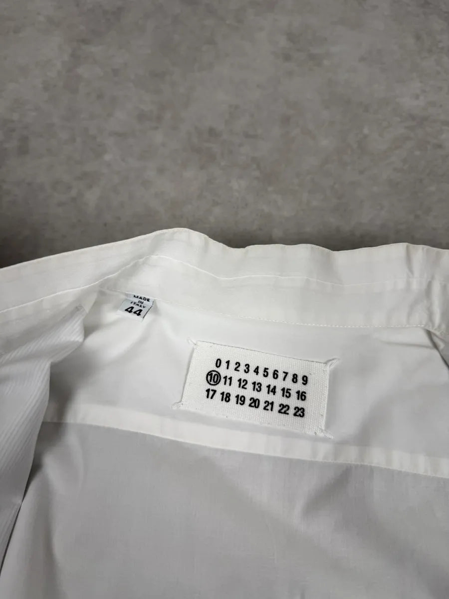 2000s Maison Martin Margiela White Stripped Signature Shirt vzuIDxS 5