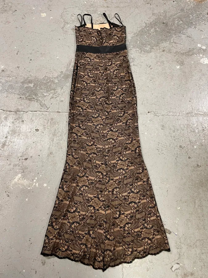 2000s Mangano Lace Black Dress (S/M) 2