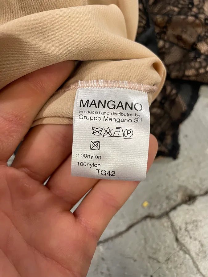 2000s Mangano Lace Black Dress (S/M) 9