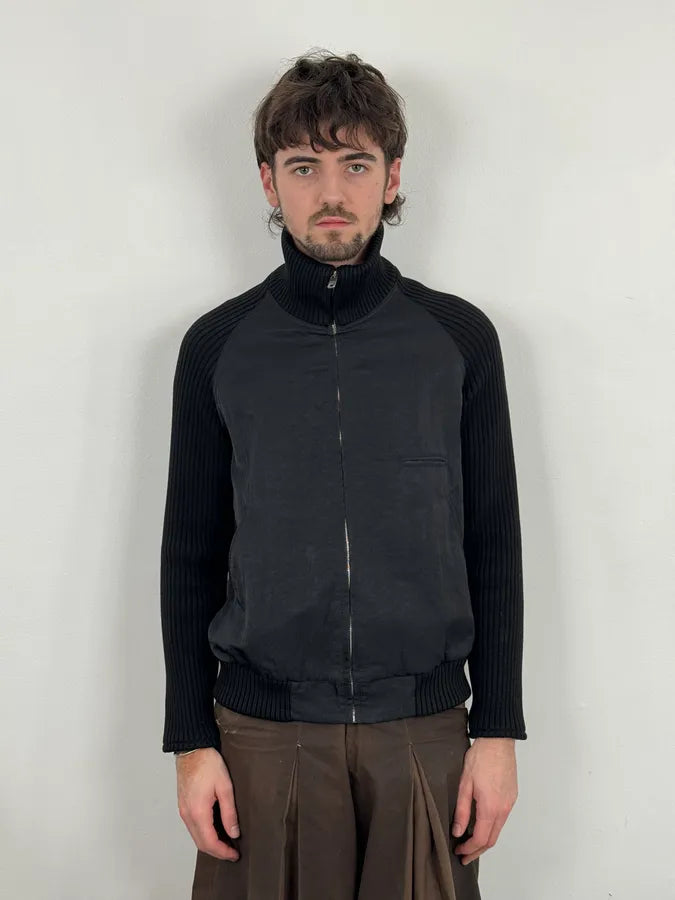 AW2010 Marc Jacobs Black Wool Hybrid Zip-up Jacket bPWtrjW 1