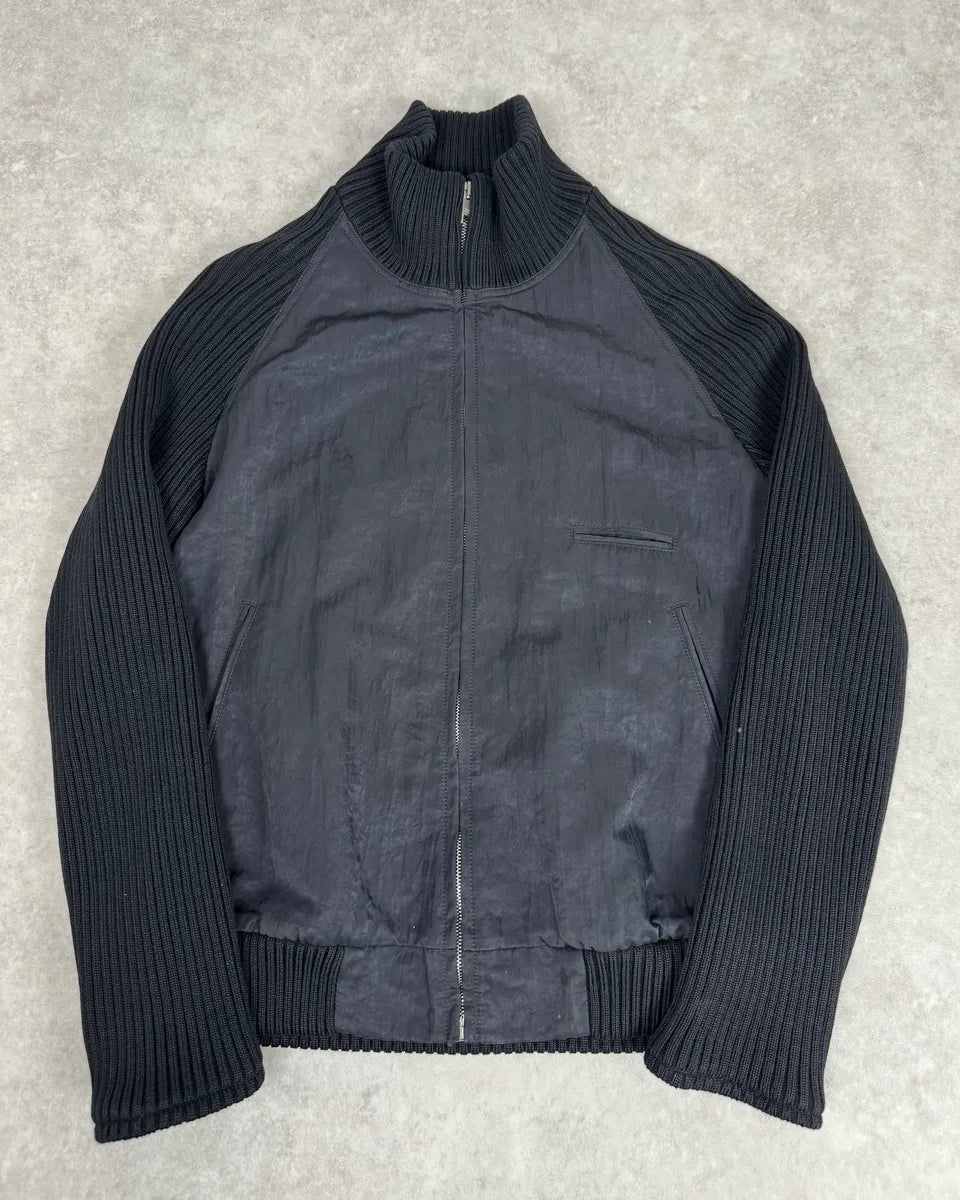 AW2010 Marc Jacobs Black Wool Hybrid Zip-up Jacket bPWtrjW 0