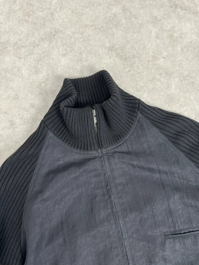 AW2010 Marc Jacobs Black Wool Hybrid Zip-up Jacket bPWtrjW 4