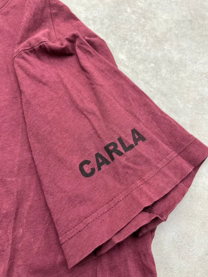 AW2010 Marc Jacobs Burgundy Protect Your Skin Women Naked T-Shirt YajeyEW 8