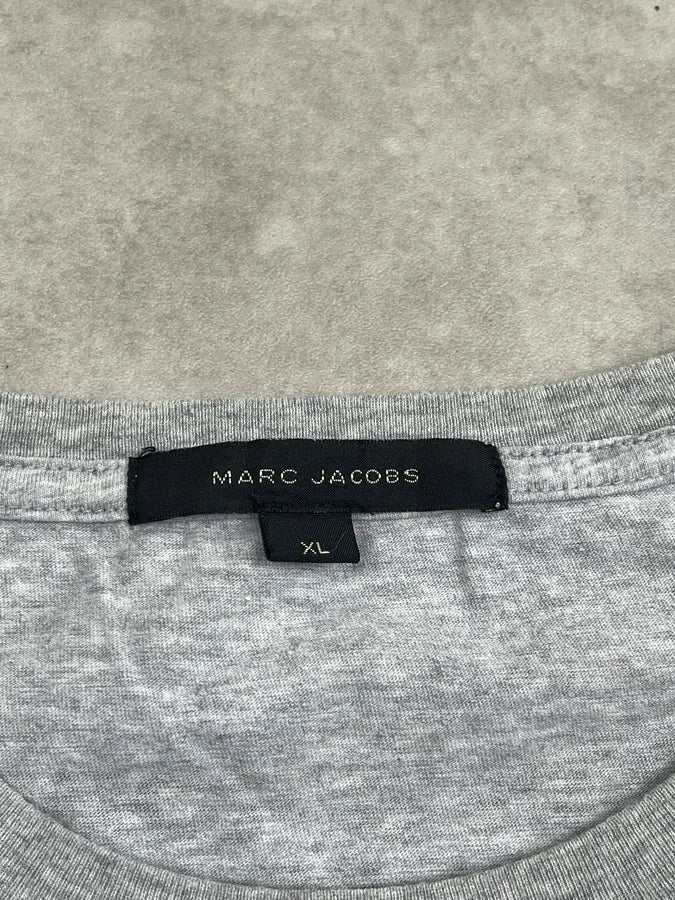 Marc Jacobs Protect Your Skin Grey Naked Greatings Campaign T-Shirt hXkauqZ 9