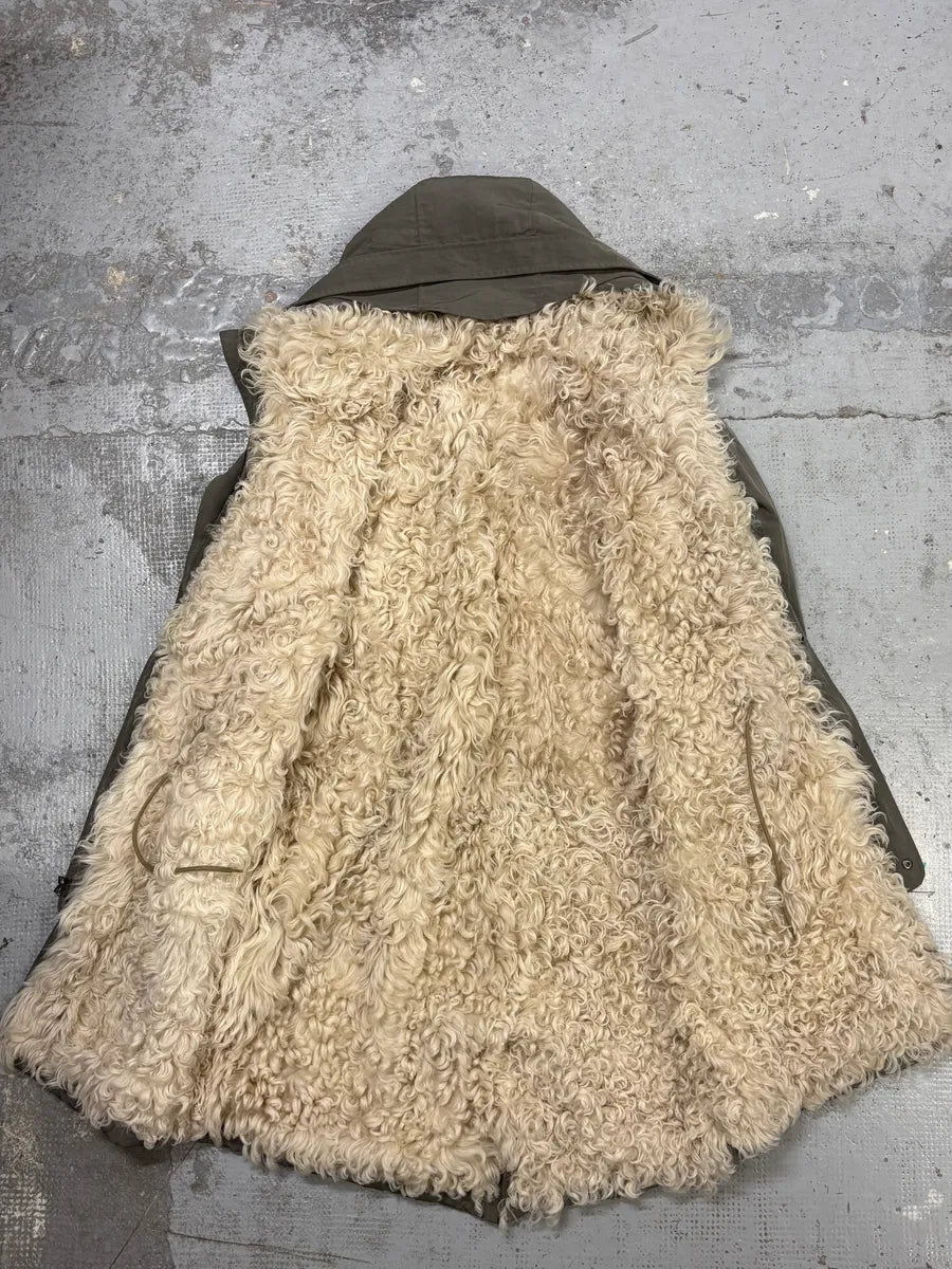 2000s Marc Jacobs Military Green Long Parka Fur Hooded Jacket oboXWDw 2