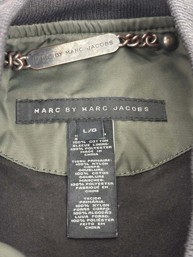 2010s Marc Jacobs Olive Quilted Nylon Bomber Jacket IMsRAuT 10