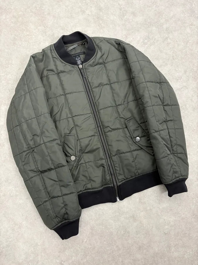 2010s Marc Jacobs Olive Quilted Nylon Bomber Jacket IMsRAuT 3