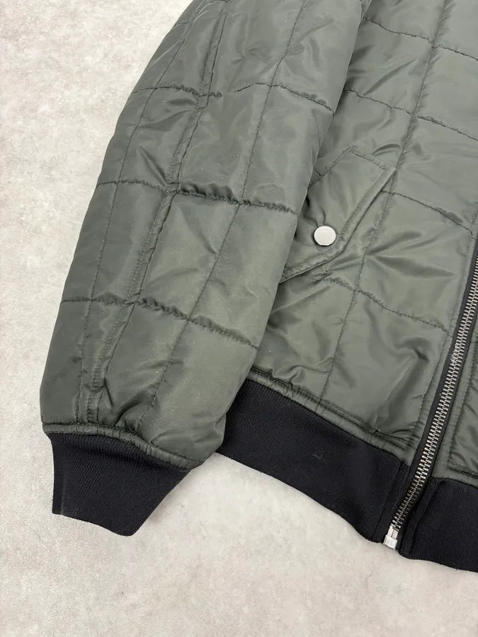 2010s Marc Jacobs Olive Quilted Nylon Bomber Jacket IMsRAuT 7
