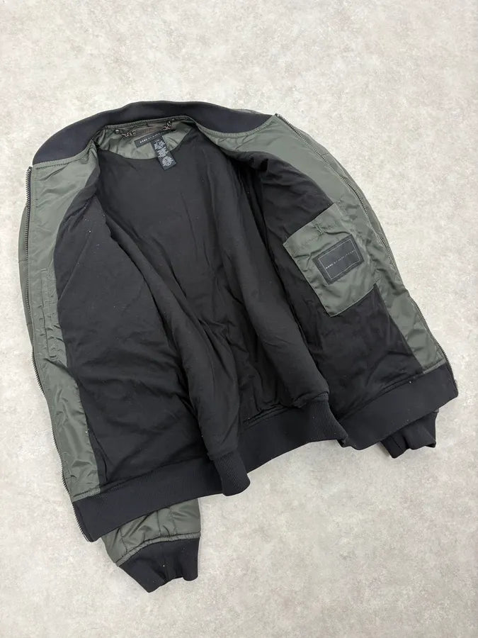 2010s Marc Jacobs Olive Quilted Nylon Bomber Jacket IMsRAuT 6