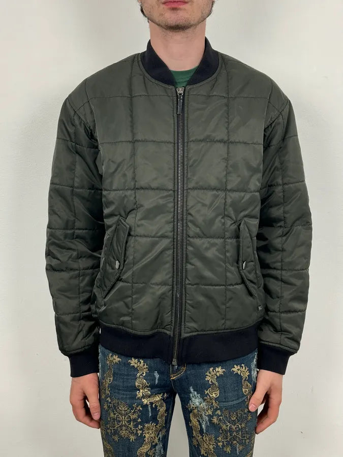 2010s Marc Jacobs Olive Quilted Nylon Bomber Jacket IMsRAuT 1