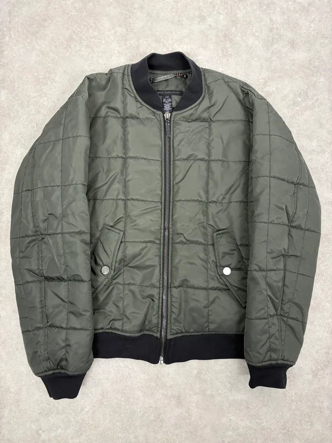 2010s Marc Jacobs Olive Quilted Nylon Bomber Jacket IMsRAuT 0