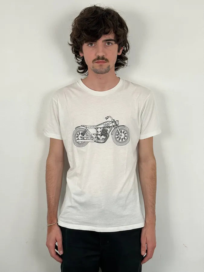 2000s Marc Jacobs White Motorcycle T-Shirt YUgsheV 1
