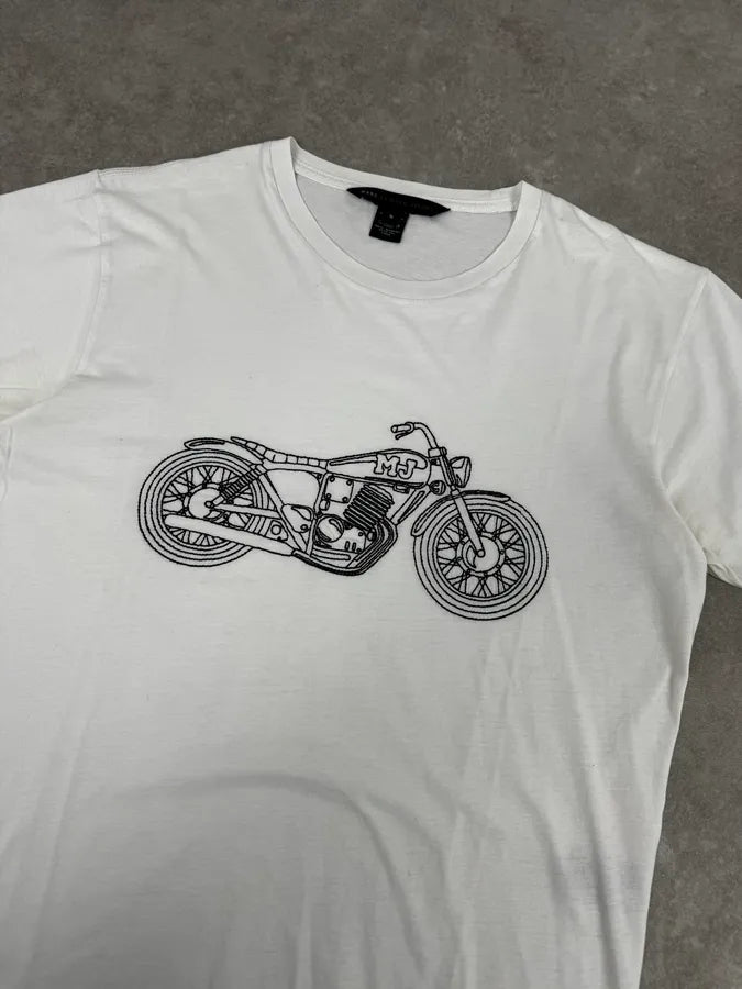 2000s Marc Jacobs White Motorcycle T-Shirt YUgsheV 4
