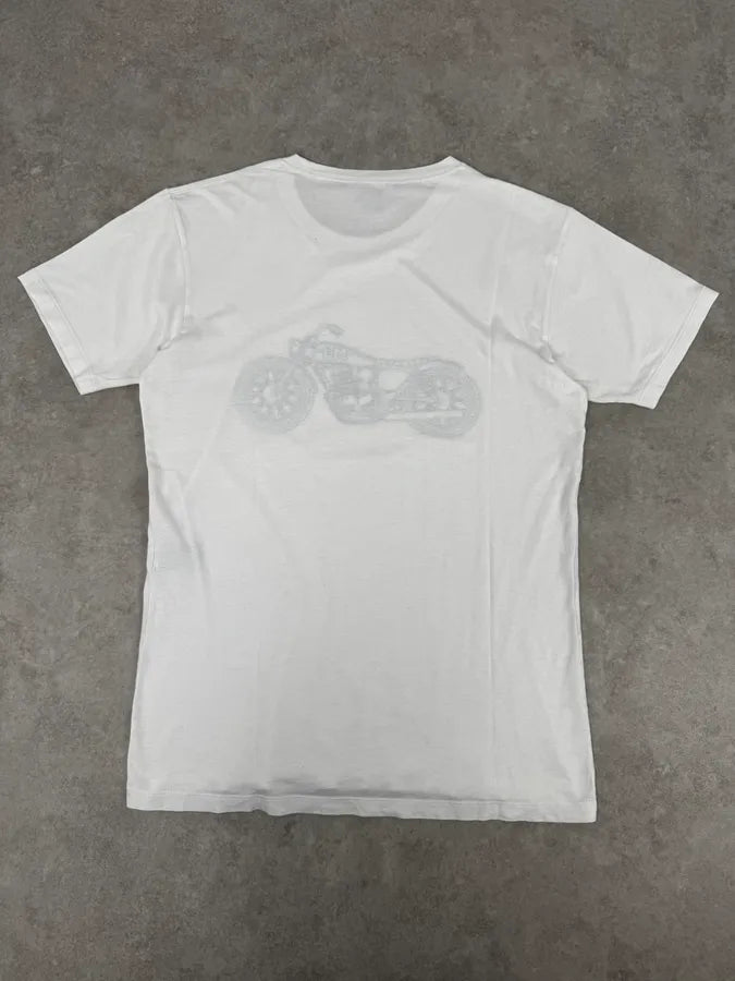 2000s Marc Jacobs White Motorcycle T-Shirt YUgsheV 3