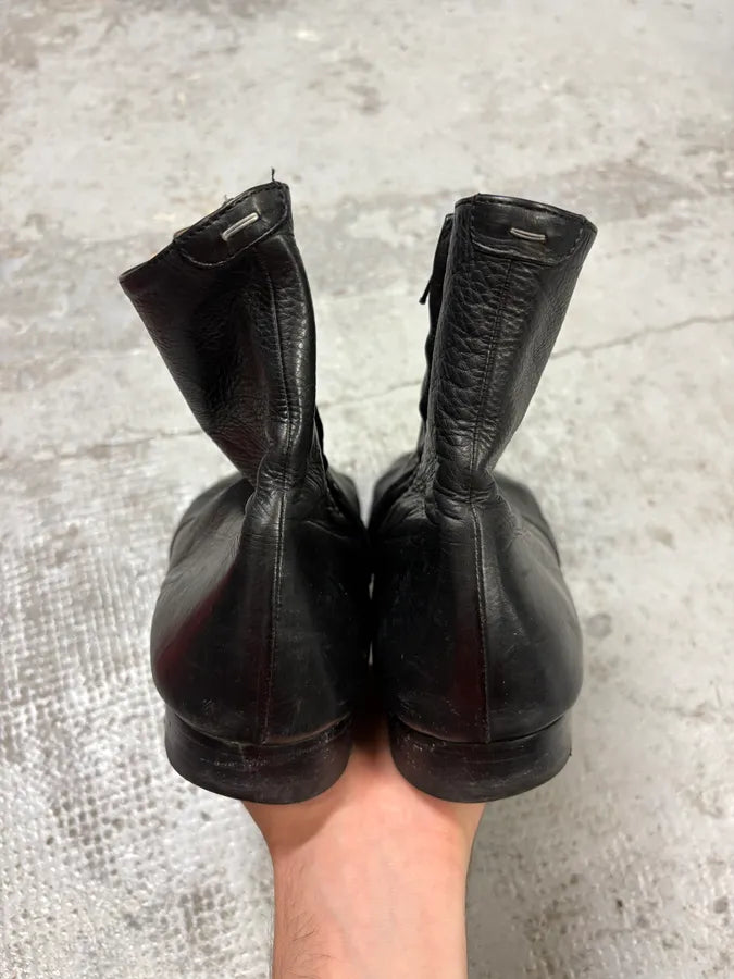 2000s Margiela Black Leather Boots xswTimR 6