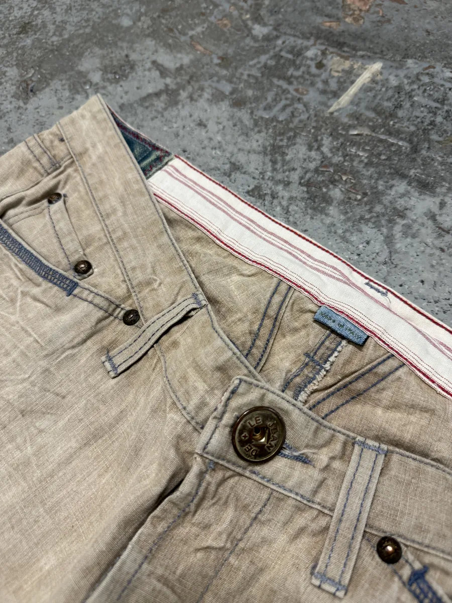 2000s Marithé + Francois Girbaud Beige Denim Jeans HFOAoBs 10
