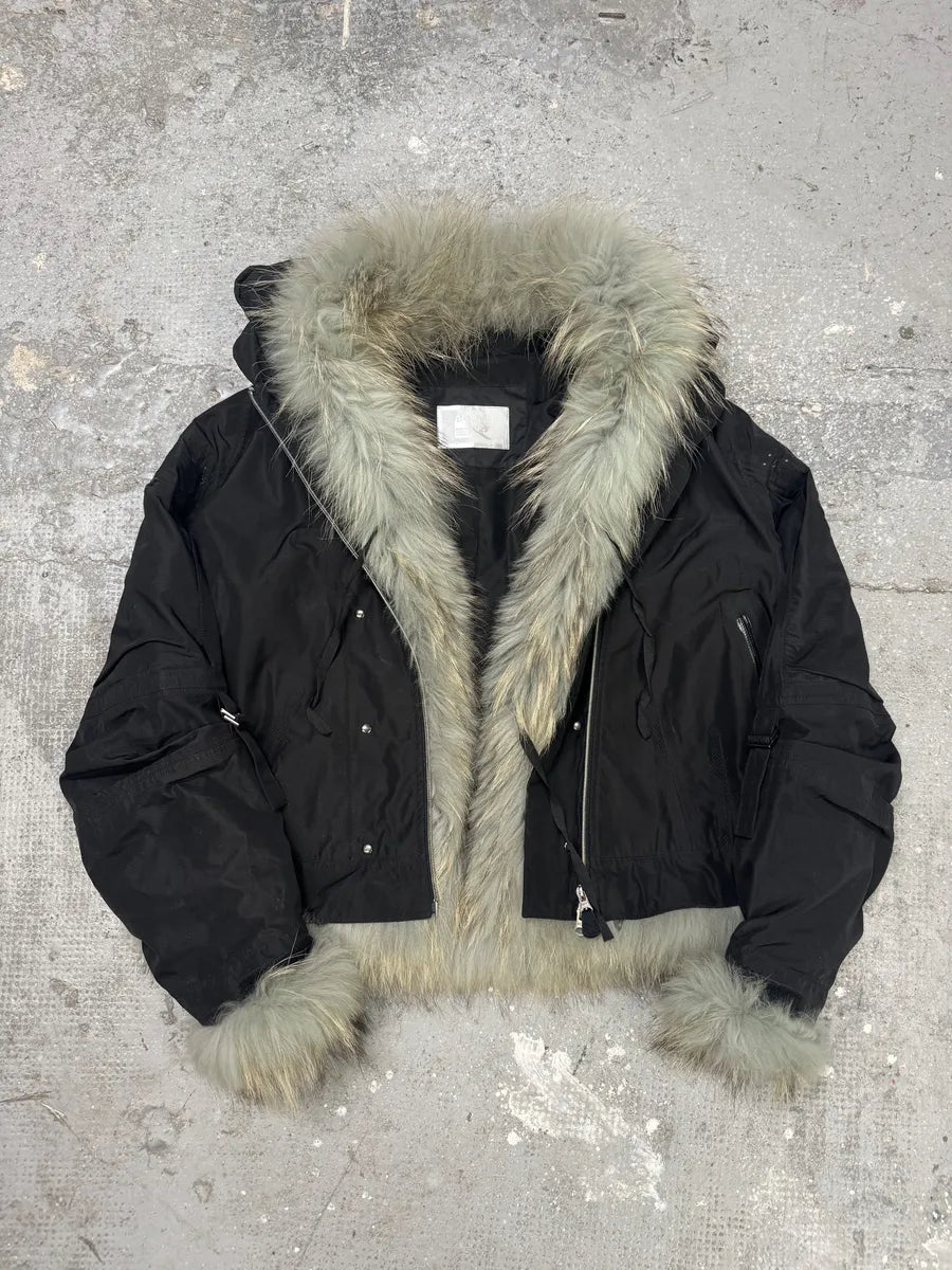 2000s Marithé + Francois Girbaud Black Active Bondage Fur Jacket (S/M) 0