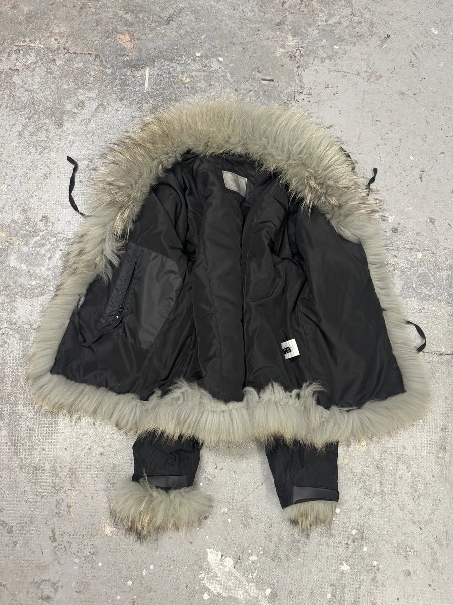 2000s Marithé + Francois Girbaud Black Active Bondage Fur Jacket (S/M) 3
