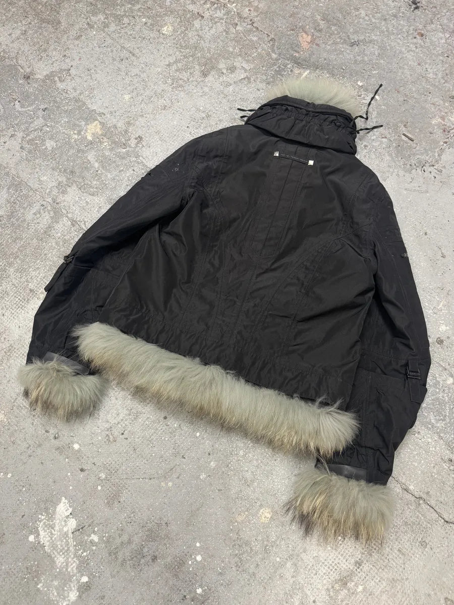2000s Marithé + Francois Girbaud Black Active Bondage Fur Jacket (S/M) 4