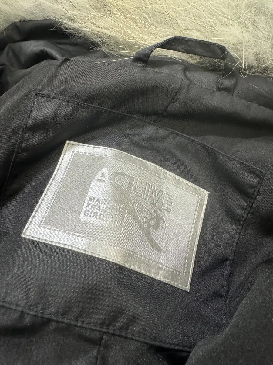 2000s Marithé + Francois Girbaud Black Active Bondage Fur Jacket (S/M) 6