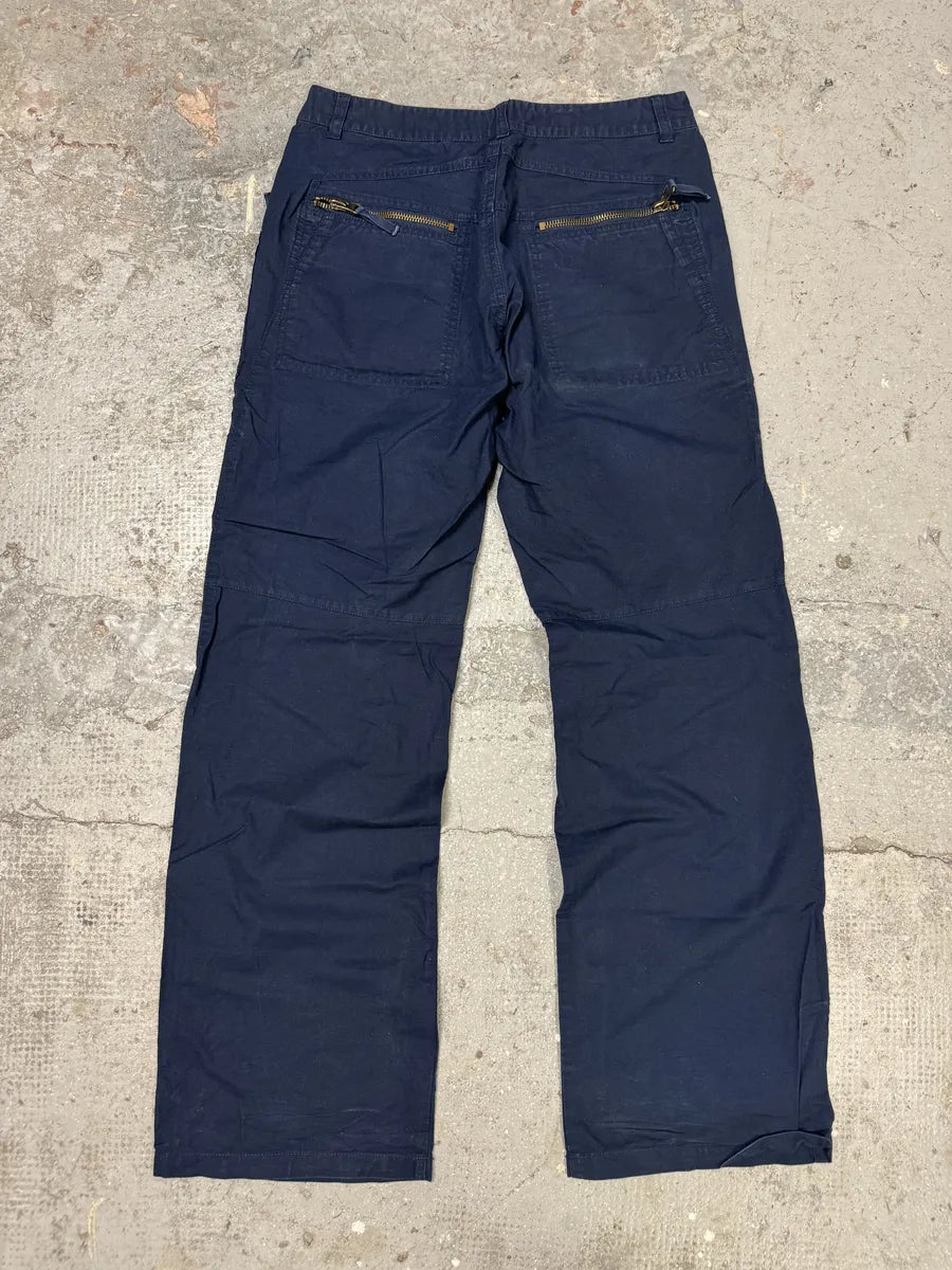 2000s Marithé + Francois Girbaud Blue Cargo Pants (M) 2