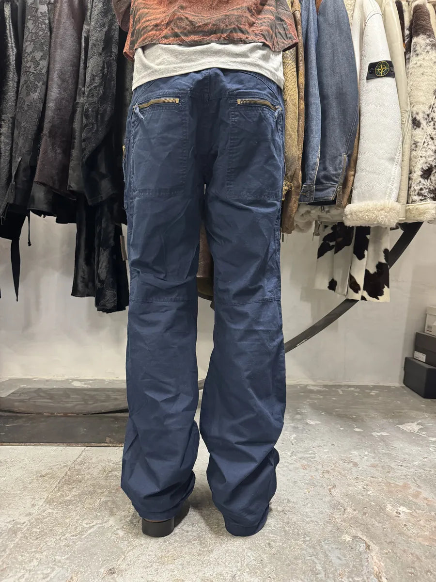 2000s Marithé + Francois Girbaud Blue Cargo Pants (M) 3