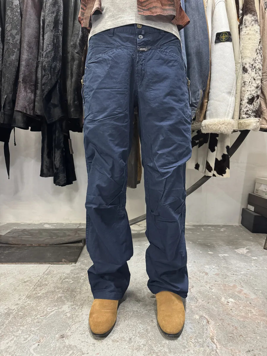 2000s Marithé + Francois Girbaud Blue Cargo Pants (M) 4