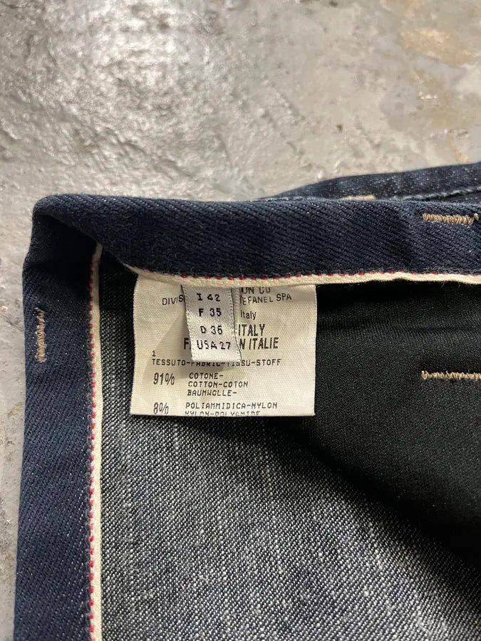 2000s Marithé + Francois Girbaud Blue Distressed Avant-Garde Denim Jeans (XS) rUEucZD 10