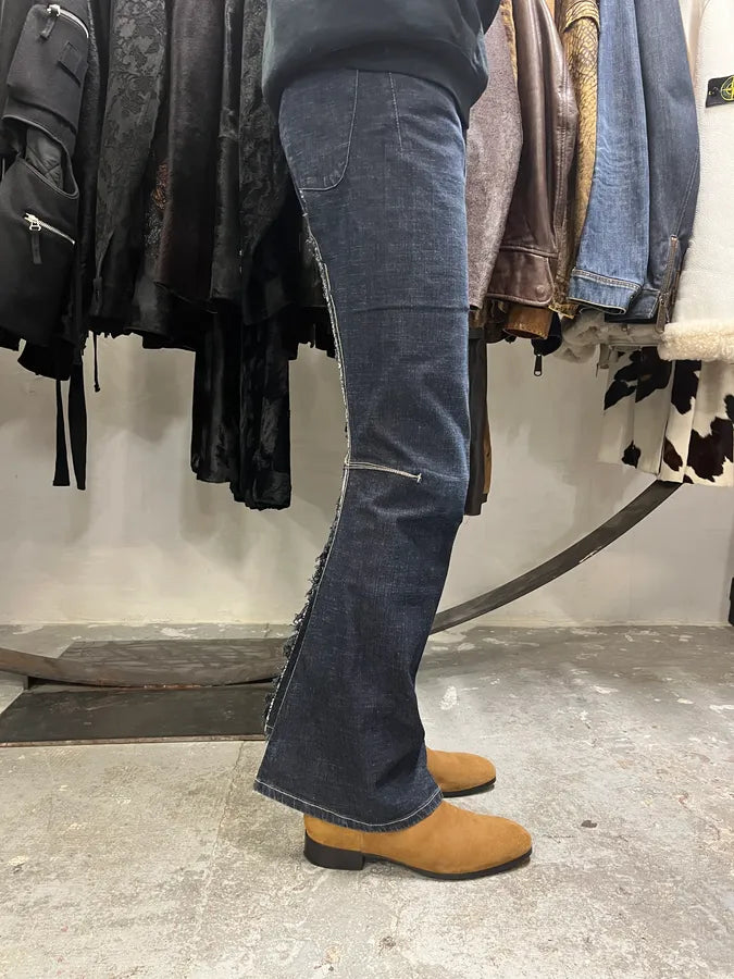 2000s Marithé + Francois Girbaud Blue Distressed Avant-Garde Denim Jeans (XS) rUEucZD 2