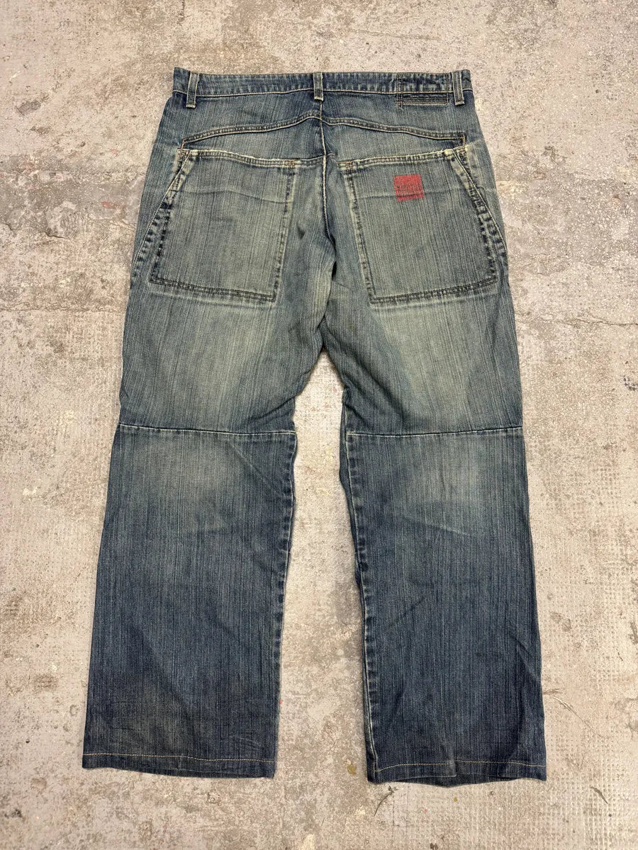 2000s Marithé + Francois Girbaud Blue Faded Denim Jeans (M/L) 1