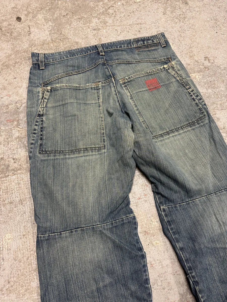 2000s Marithé + Francois Girbaud Blue Faded Denim Jeans (M/L) 3