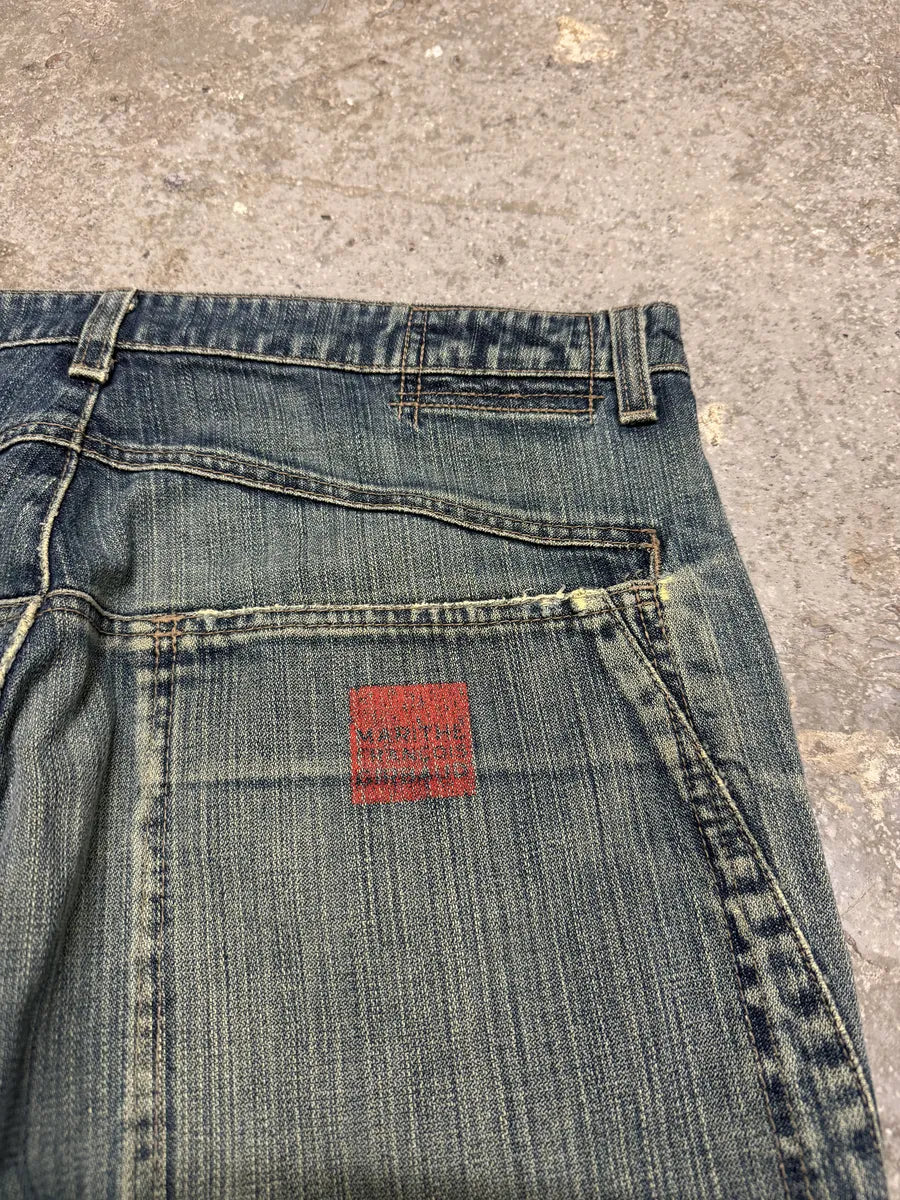 2000s Marithé + Francois Girbaud Blue Faded Denim Jeans (M/L) 4