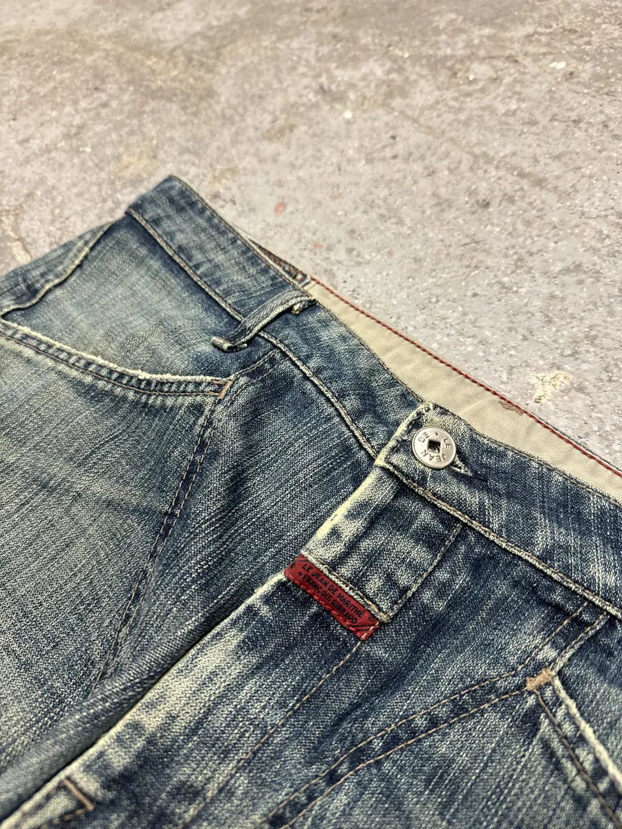 2000s Marithé + Francois Girbaud Blue Faded Denim Jeans (M/L) 5