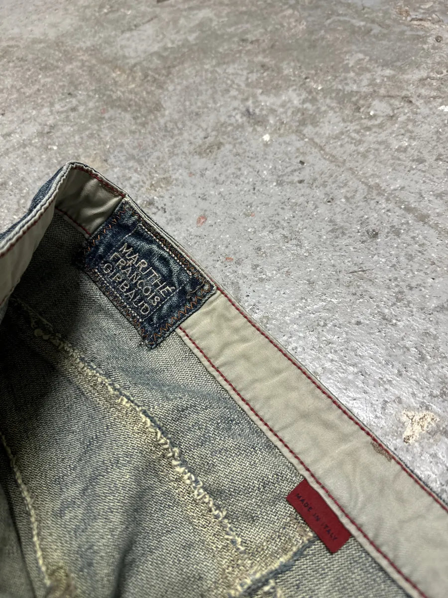 2000s Marithé + Francois Girbaud Blue Faded Denim Jeans (M/L) 8