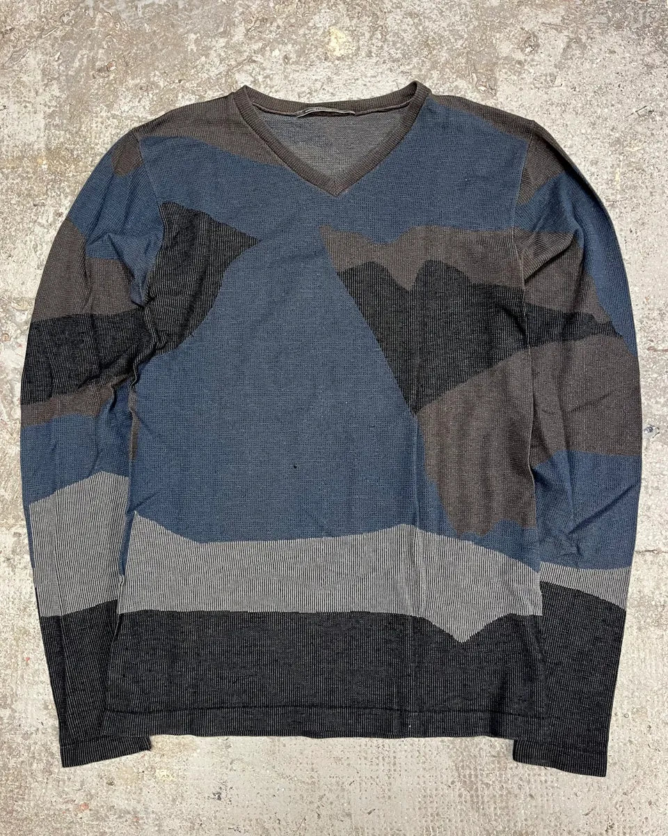 2000s Marithé + Francois Girbaud V-Neck Knit Modern Sweater THMHCLg 0