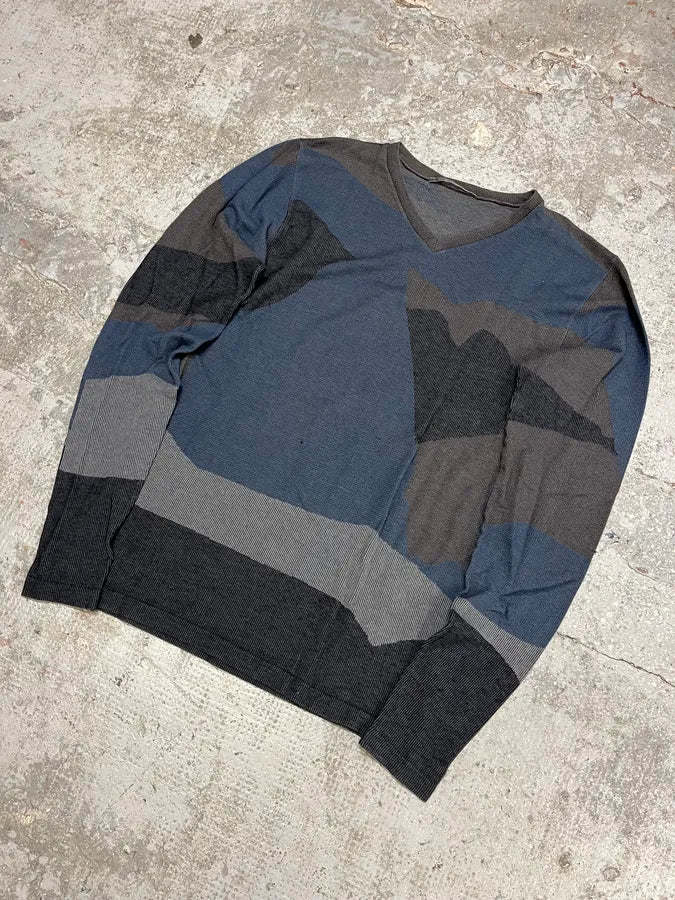 2000s Marithé + Francois Girbaud V-Neck Knit Modern Sweater THMHCLg 3